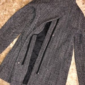 Express Gray Zippered Pea Coat